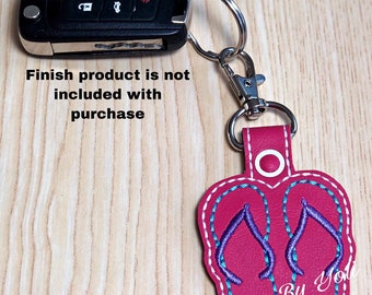Embroidery Design Digitized Sandals Keychain 4 x 4