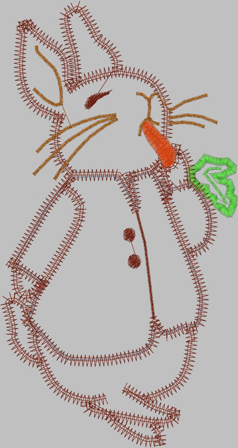 Embroidery Design Digitized Peter Rabbit Applique 5x7 Etsy