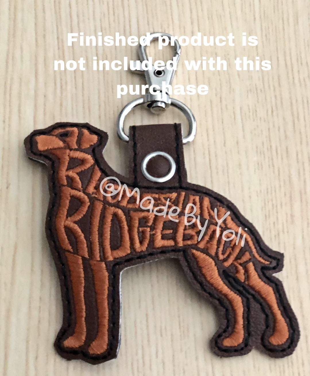 Embroidery Design Digitized Rhodesian Ridgeback Text Fill Keychain 4 X ...