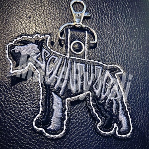 Giant Schnauzer Keychain 4 x 4