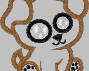 Embroidery Design Digitized Puppy Applique 5 x 7