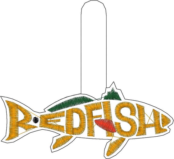 Redfish Leather Keychain