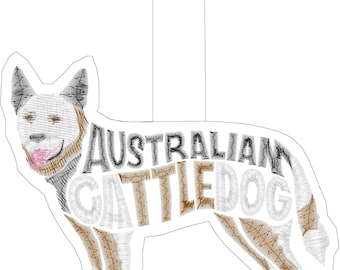 Embroidery Design Digitized 2025 Australian Cattle Dog Keychain 4 x 4