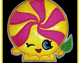 Embroidery Design Digitized Swirl Candy Applique 4 x 4