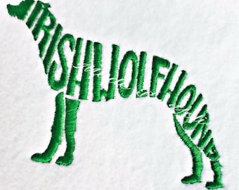 Embroidery Design Digitized Irish Wolfhoundr Dog 4 x 4