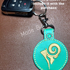 Embroidery Design Digitized Aries Zodiac Sign Keychain 4 x 4