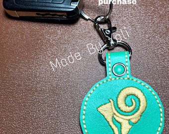 Embroidery Design Digitized Aries Zodiac Sign Keychain 4 x 4