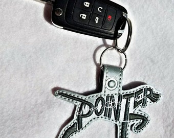 Embroidery Design Digitized Pointer Text Fill Keychain 4 x 4