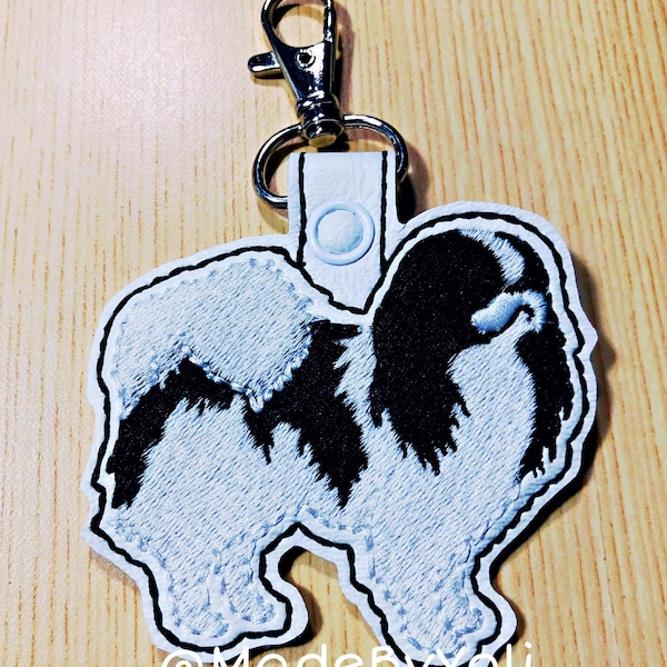 Japanese Chin Keychain