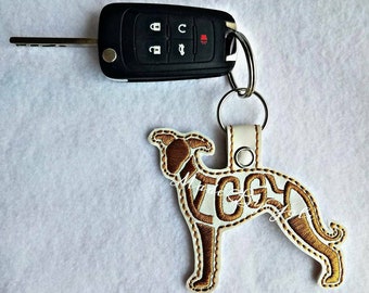 Embroidery Design Digitized Iggy Text Fill Keychain 4 x 4