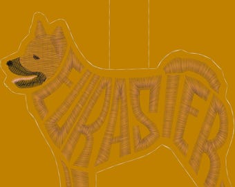 Eurasier Keychain 4x4 2024 Embroidery Design Digitized