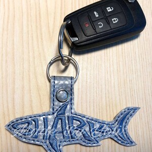 Embroidery Design Digitized Shark Keychain 4 x 4