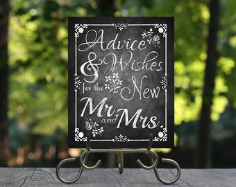 Wedding Venue Chalkboard Artwork Please leave your wishes for the new Mr & Mrs 