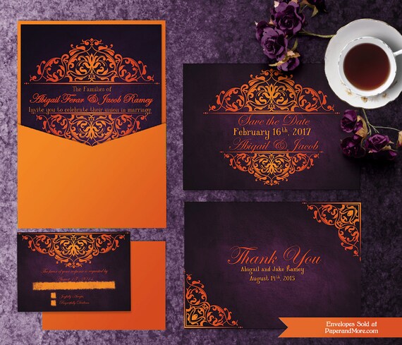 printable halloween wedding invitation templates invitation etsy