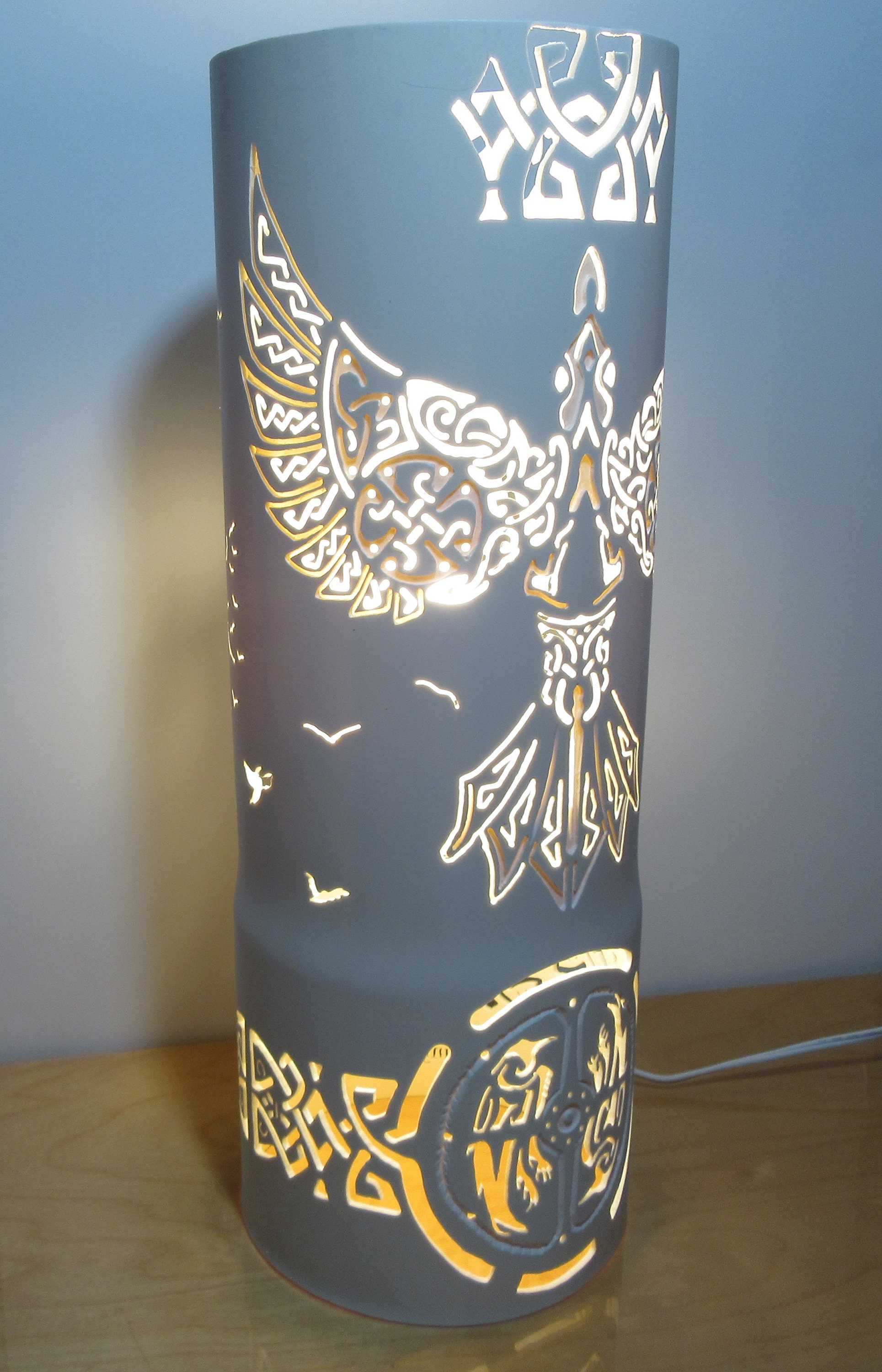 Viking Shield Table Lamp/ Battle Ready Viking Shield/ Ragnar Viking