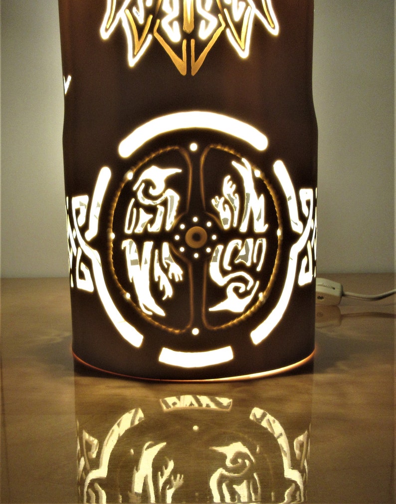 Viking Shield Table Lamp/ Battle Ready Viking Shield/ Ragnar Viking