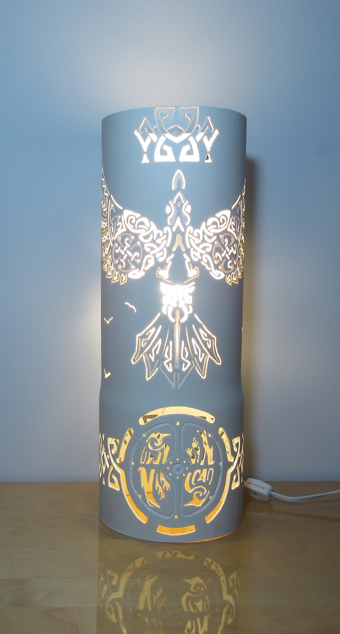 Viking Shield Table Lamp/ Battle Ready Viking Shield/ Ragnar Viking