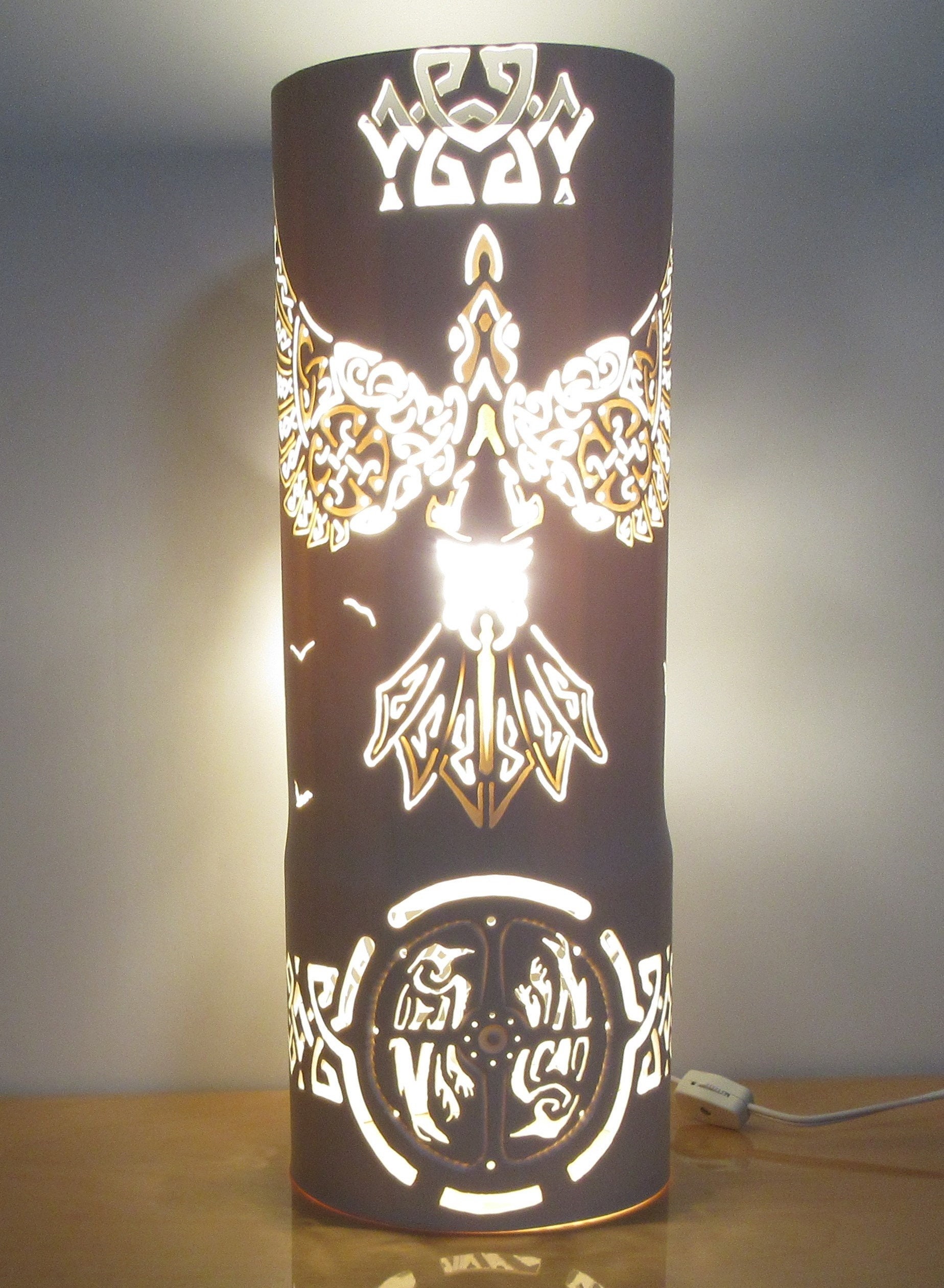 Viking Shield Table Lamp/ Battle Ready Viking Shield/ Ragnar Viking