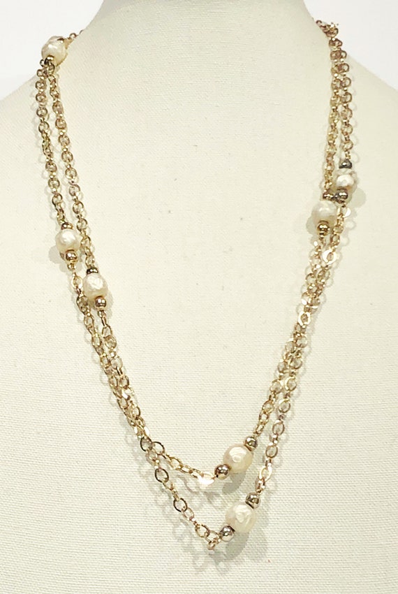 Vintage 58" Long Gold Chain Necklace.  Specialty … - image 6