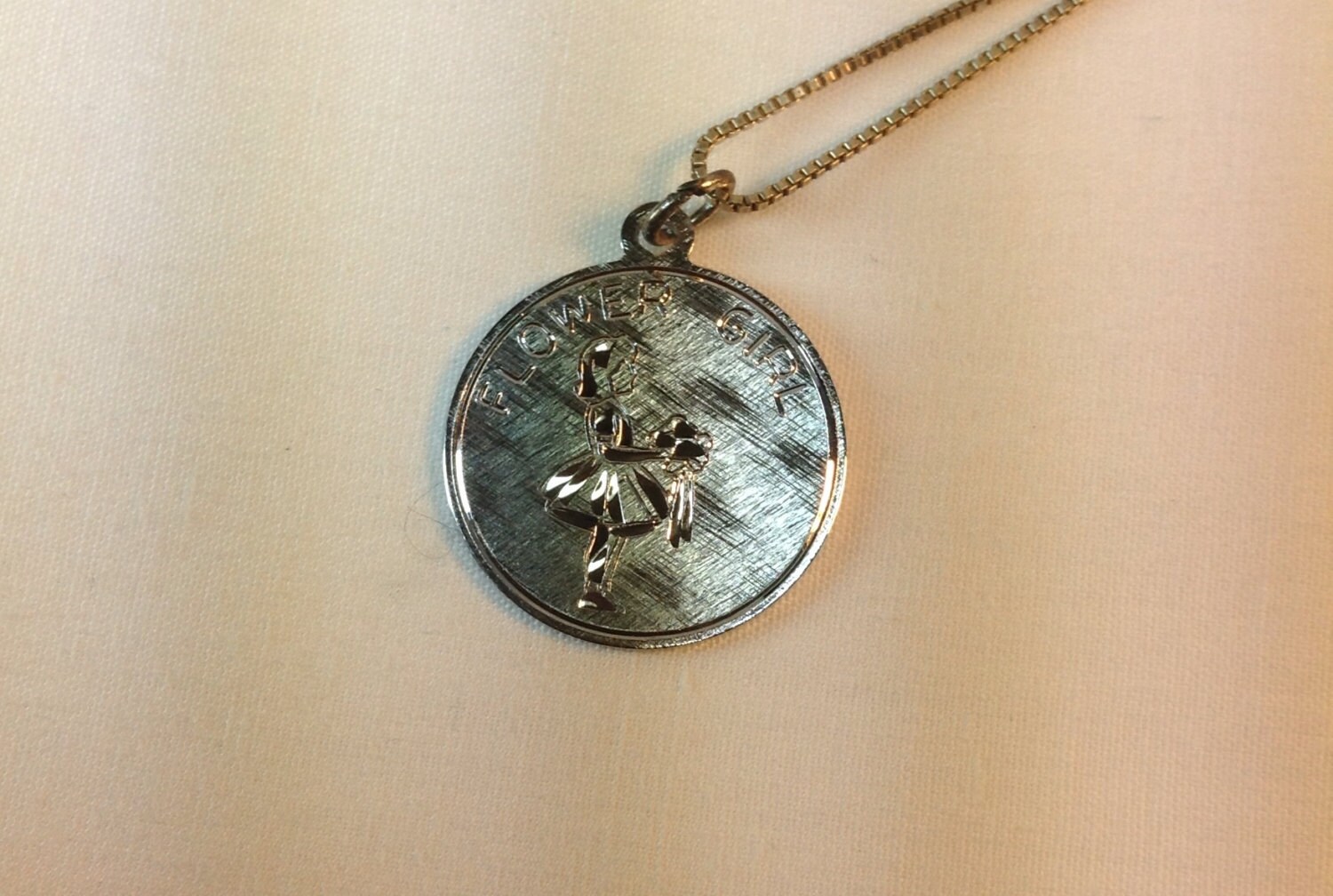 Silver tone necklace with an American flag inspired state of Louisiana  pendant. Approximately 18 in length., 115742