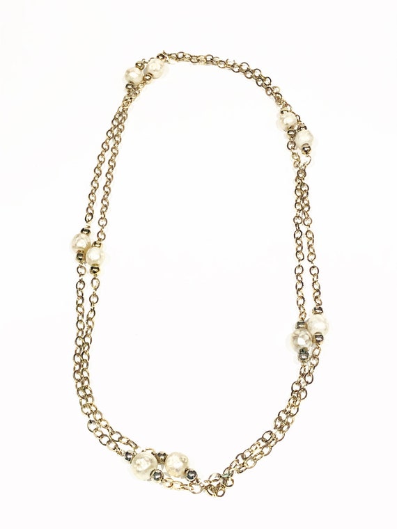 Vintage 58" Long Gold Chain Necklace.  Specialty … - image 3