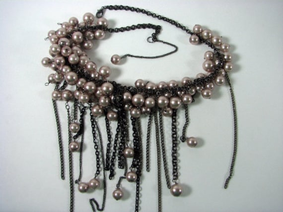 Vintage 20" Swarovski Glass Pearl Jewelry SET.  N… - image 2