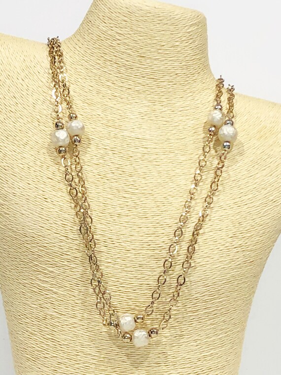 Vintage 58" Long Gold Chain Necklace.  Specialty … - image 2