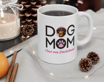 Dog Mom Mug | I Love My Beagle, Paw Print Design