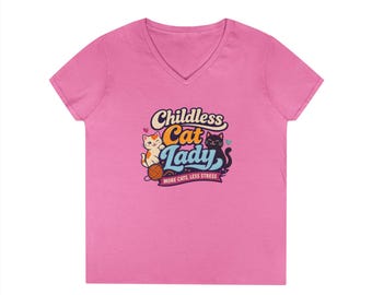 Childless Cat Lady T-Shirt | Cute Cats, Yarn Illustration