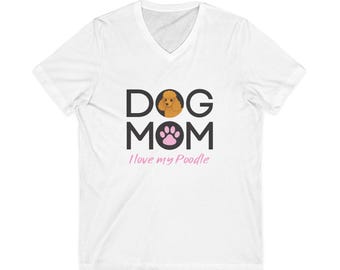 Poodle Dog Mom Shirt, I Love My Poodle Tee, Cute Poodle Illustration, Dog Lover Gift, Poodle Mom T-Shirt, Pet Mom Graphic Tee