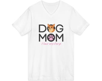 Corgi Shirt, I Love My Corgi Tee, Cute Corgi Illustration, Dog Lover Gift, Corgi Mom T-Shirt, Pet Mom Graphic Tee