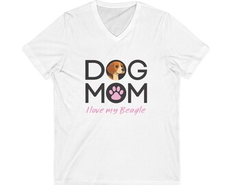 Beagle Dog Mom Shirt, I Love My Beagle Tee, Cute Beagle Illustration, Dog Lover Gift, Beagle Mom T-Shirt, Pet Mom Graphic Tee