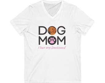 Dachshund Dog Mom Shirt, I Love My Dachshund Tee, Cute Doxie Illustration, Dog Lover Gift, Dachshund Mom T-Shirt, Pet Mom Graphic Tee