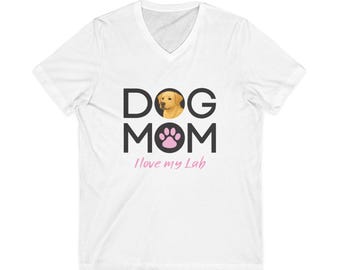 Lab Dog Mom Shirt, I Love My Lab Tee,  Cute Lab Illustration,  Dog Lover Gift, Lab Mom