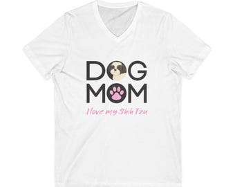 Shih Tzu Dog Mom Shirt, I Love My Shih Tzu Tee, Cute Shih Tzu Illustration, Dog Lover Gift, Shih Tzu Mom T-Shirt, Pet Mom Graphic Tee