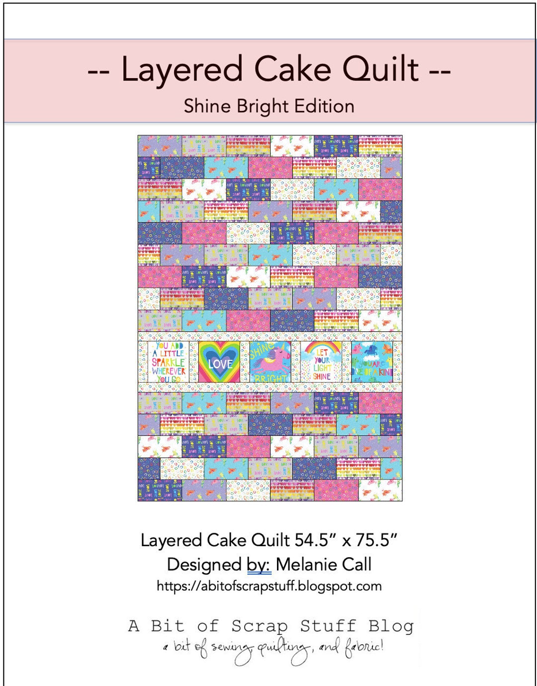 Layered Cake Quilt - Shine Bright - PDF Pattern - Etsy