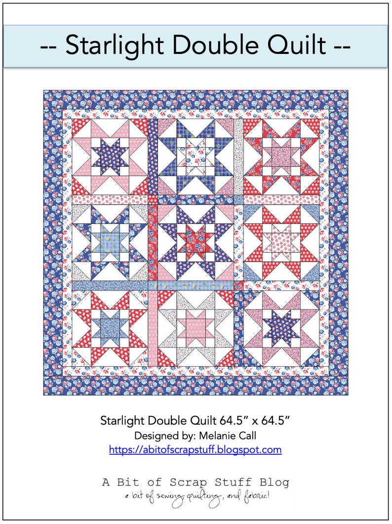 Starlight Double Quilt PDF Pattern | Etsy