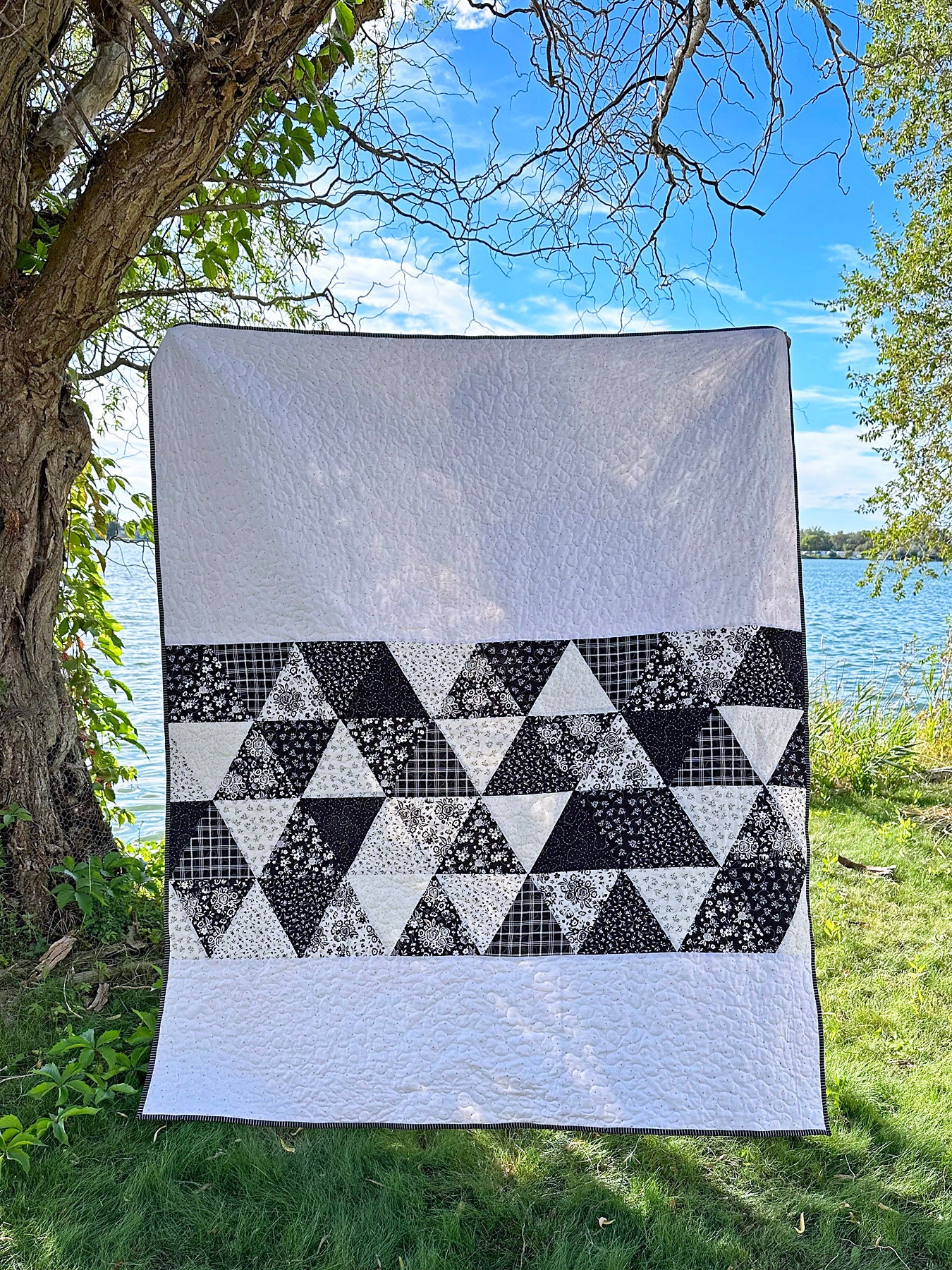 Modern Triangles Quilt - PDF Pattern - Etsy