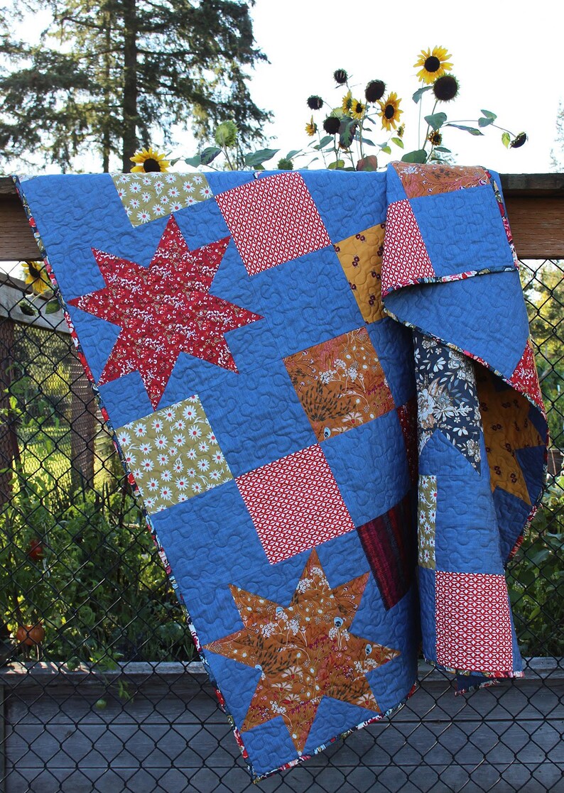Enchanted Stars Quilt PDF Pattern Etsy
