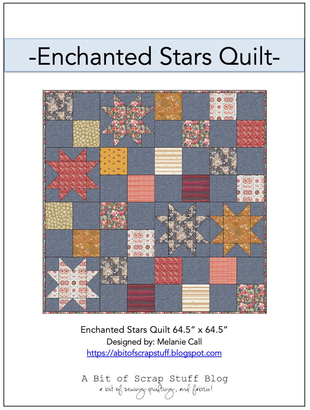 Enchanted Stars Quilt PDF Pattern Etsy