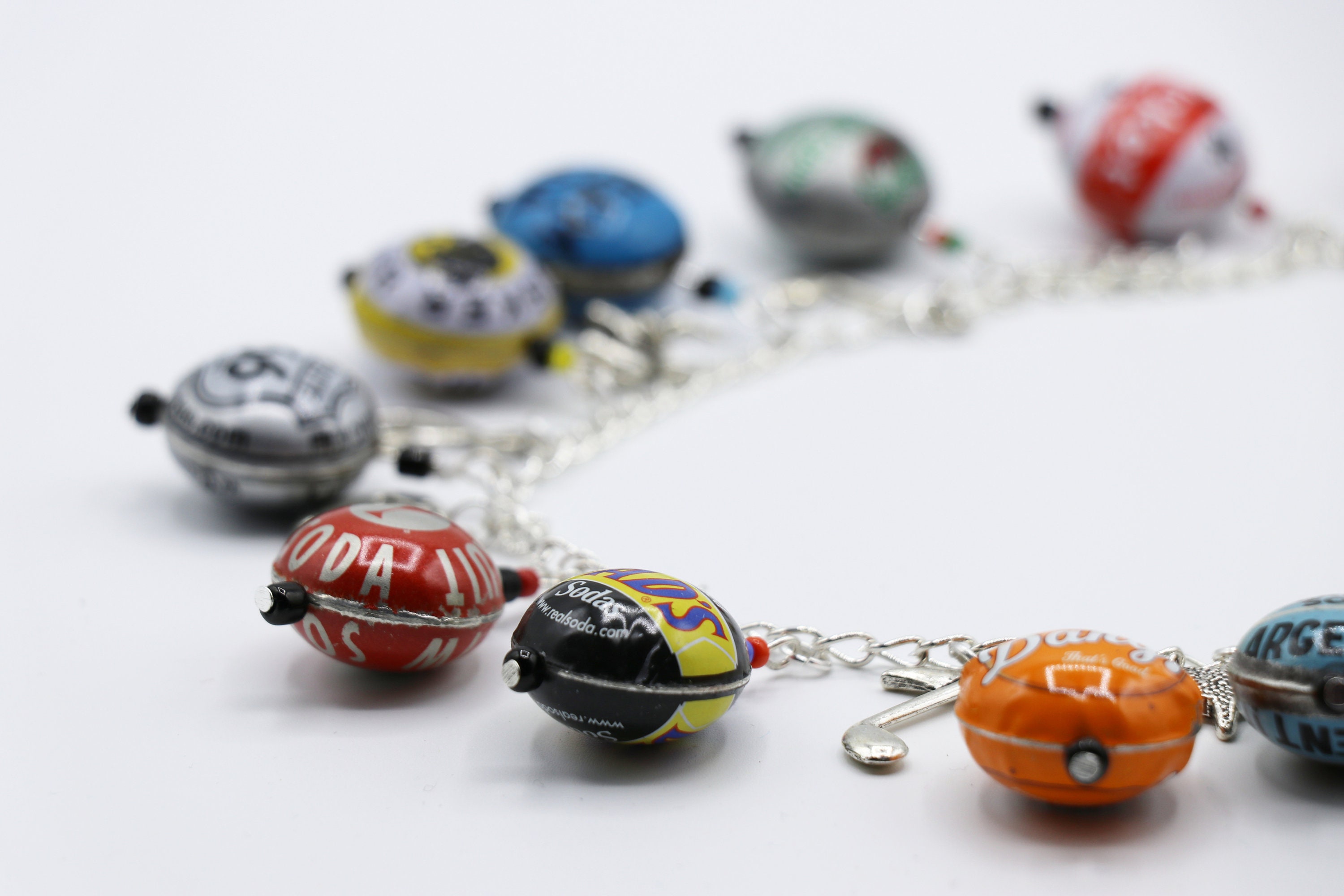 Long Bottle Top Necklace on Silver Plated Chain With Silver Etsy UK