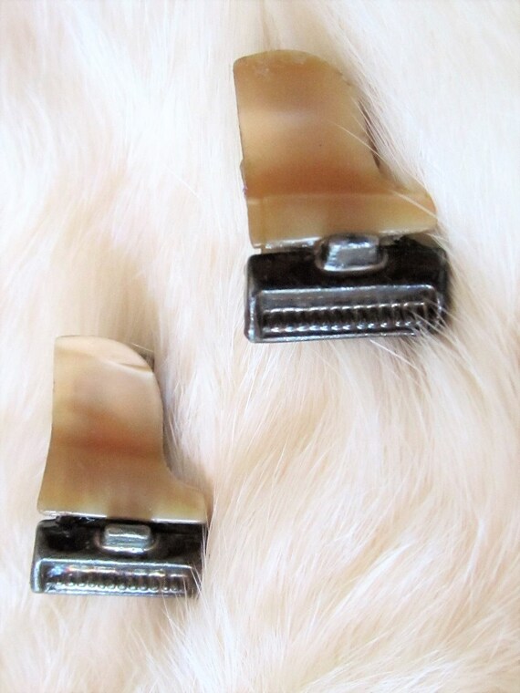 PAIR Of PIANO PINS Mother of Pearl Piano Pins Vint