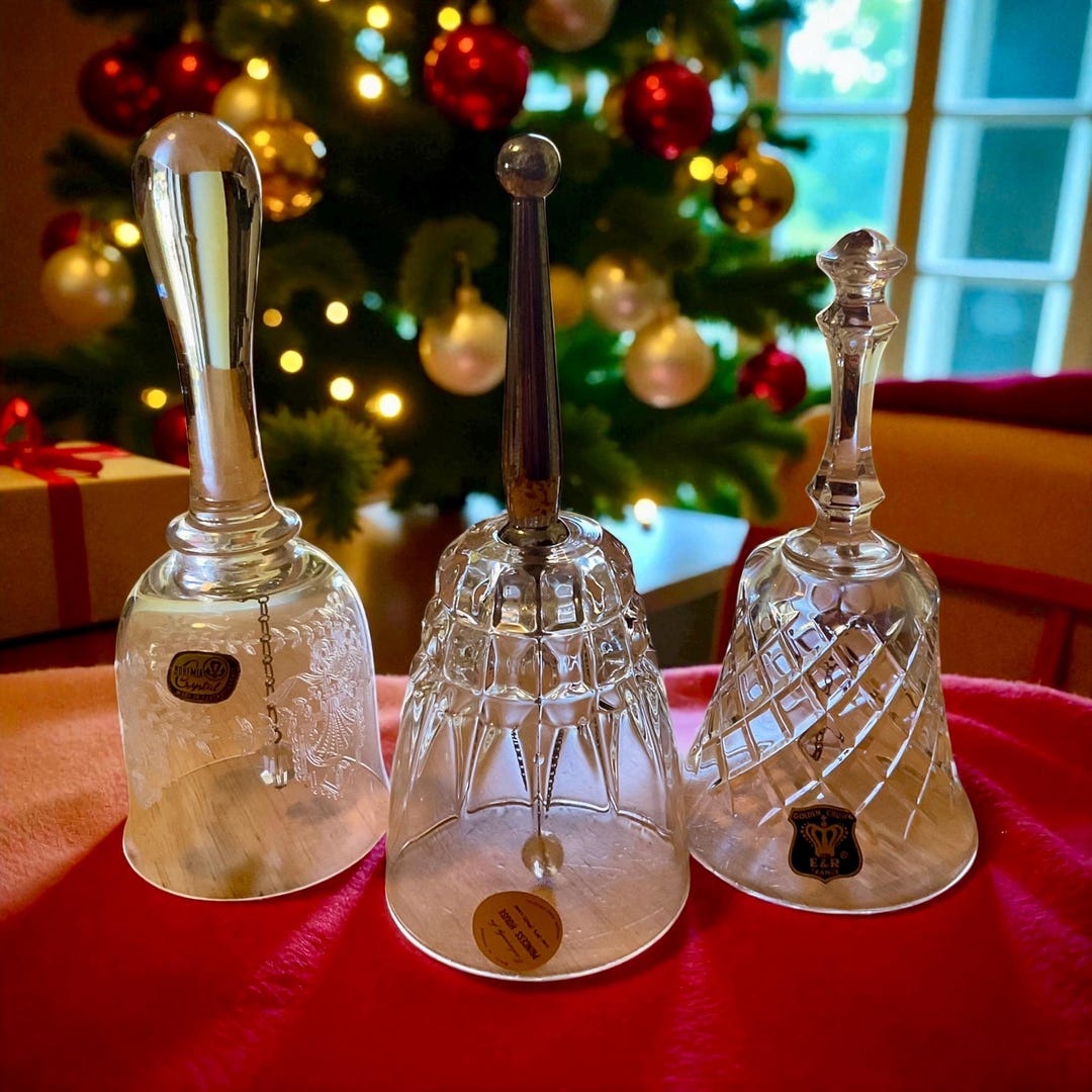 Crystal Bell Collection VINTAGE CRYSTAL BELLS Set of Three Collectible Bells - Etsy