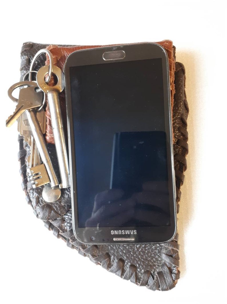 with tunnel Belt bag real leather