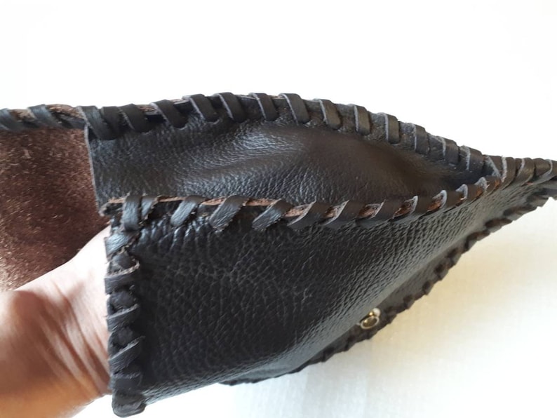 with tunnel Belt bag real leather