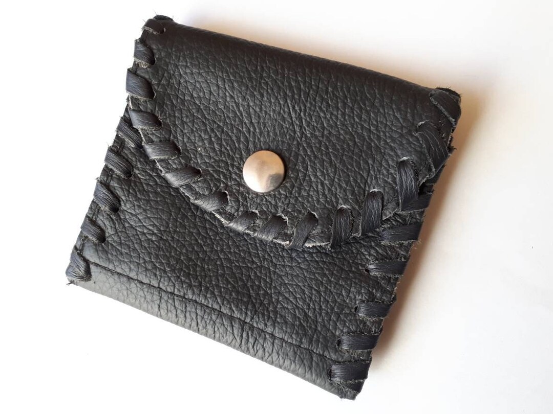 Small, Simple, Black Wallet, Genuine Leather - Etsy