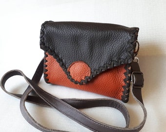 Small leather shoulder bag