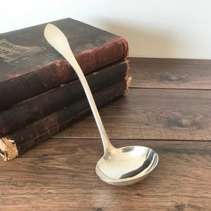 Vintage W&S Blackinton Silver Plate Serving Ladle, 10 3/4 Inches, Simplistic Design, Silver Plate Serving Utensil, Made In USA