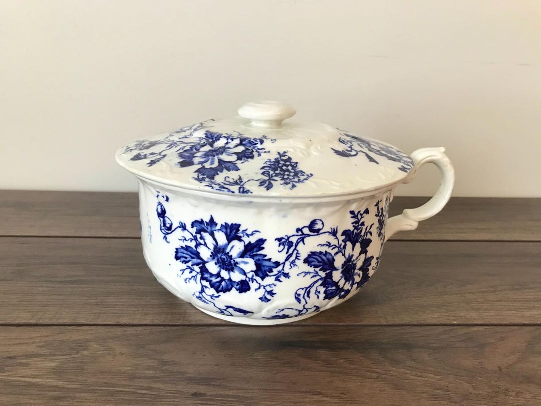 Antique W & Co Colonial Pottery Blue White Transferware Ironstone ...