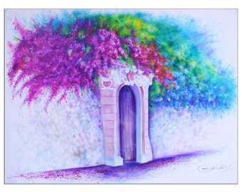 Monaco Secret Entrance - Original painting - oil on canvas